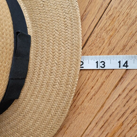 Aerie Straw Panama Hat One Size Straw hat with Panama silhouette - Picture 7 of 8